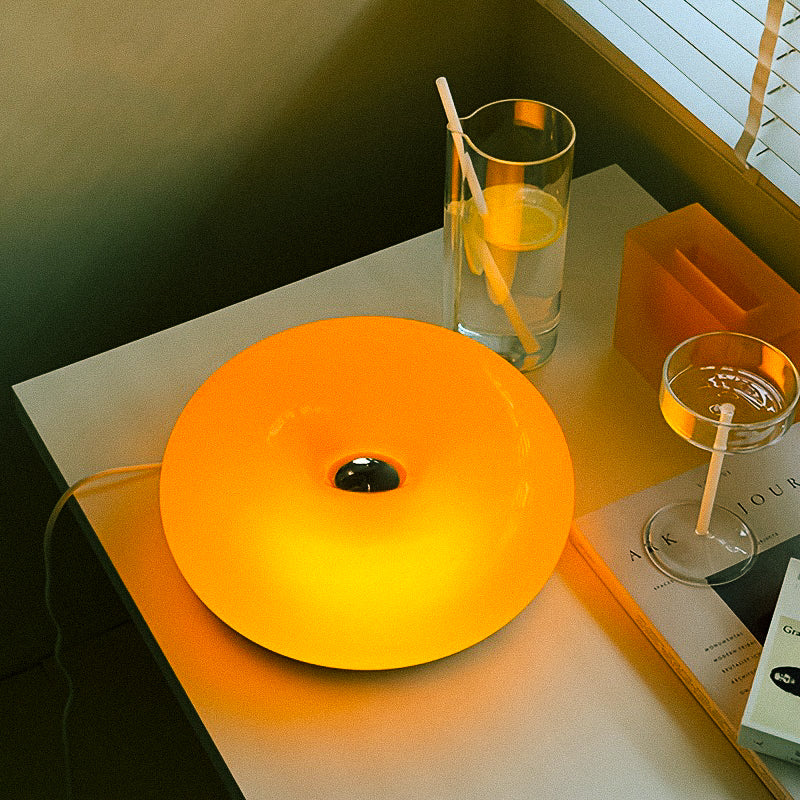 Numi Retro Orange Donut Lamp - Vintage Touch-On and Dimmable Lamp