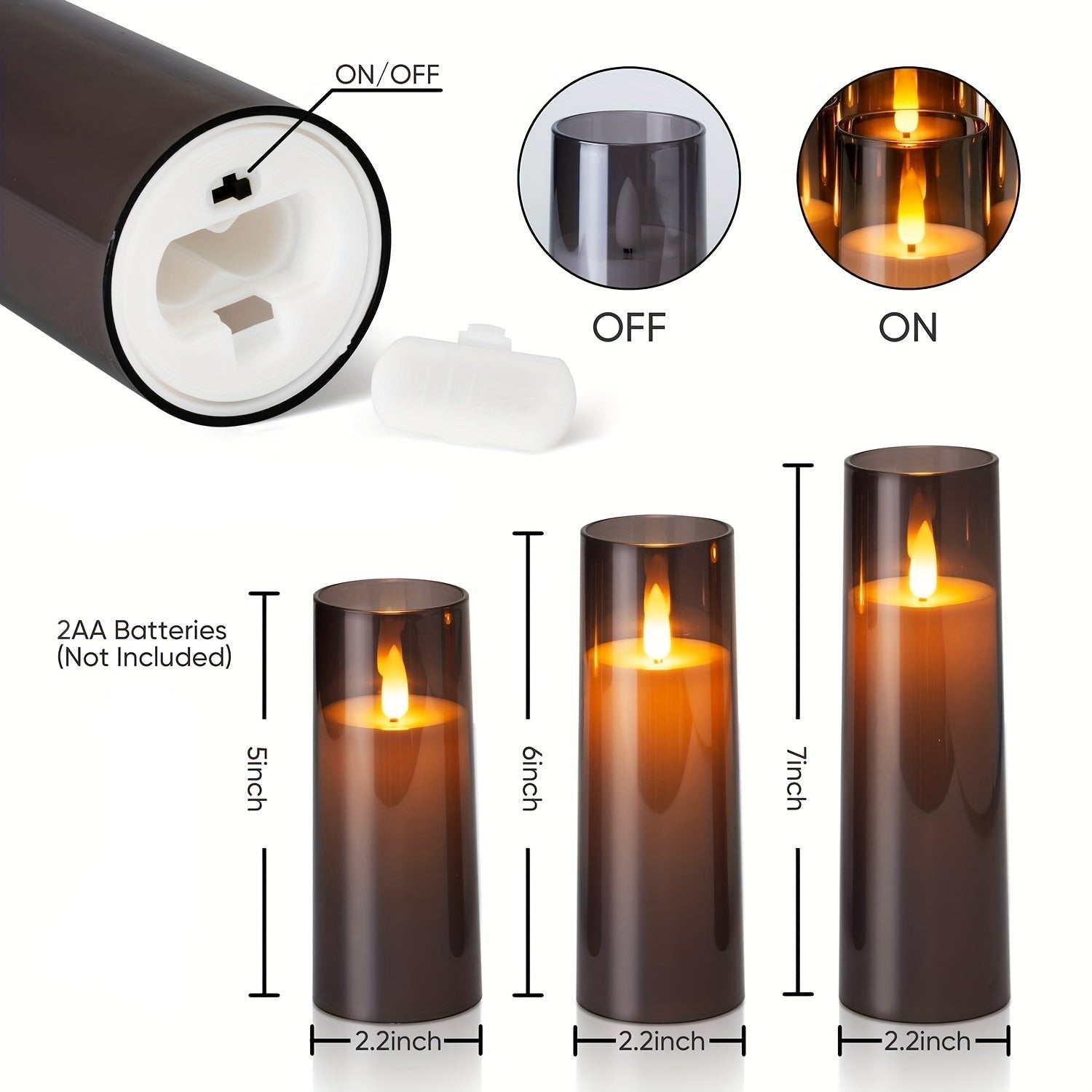 Aino Set of 9 Flameless Candles