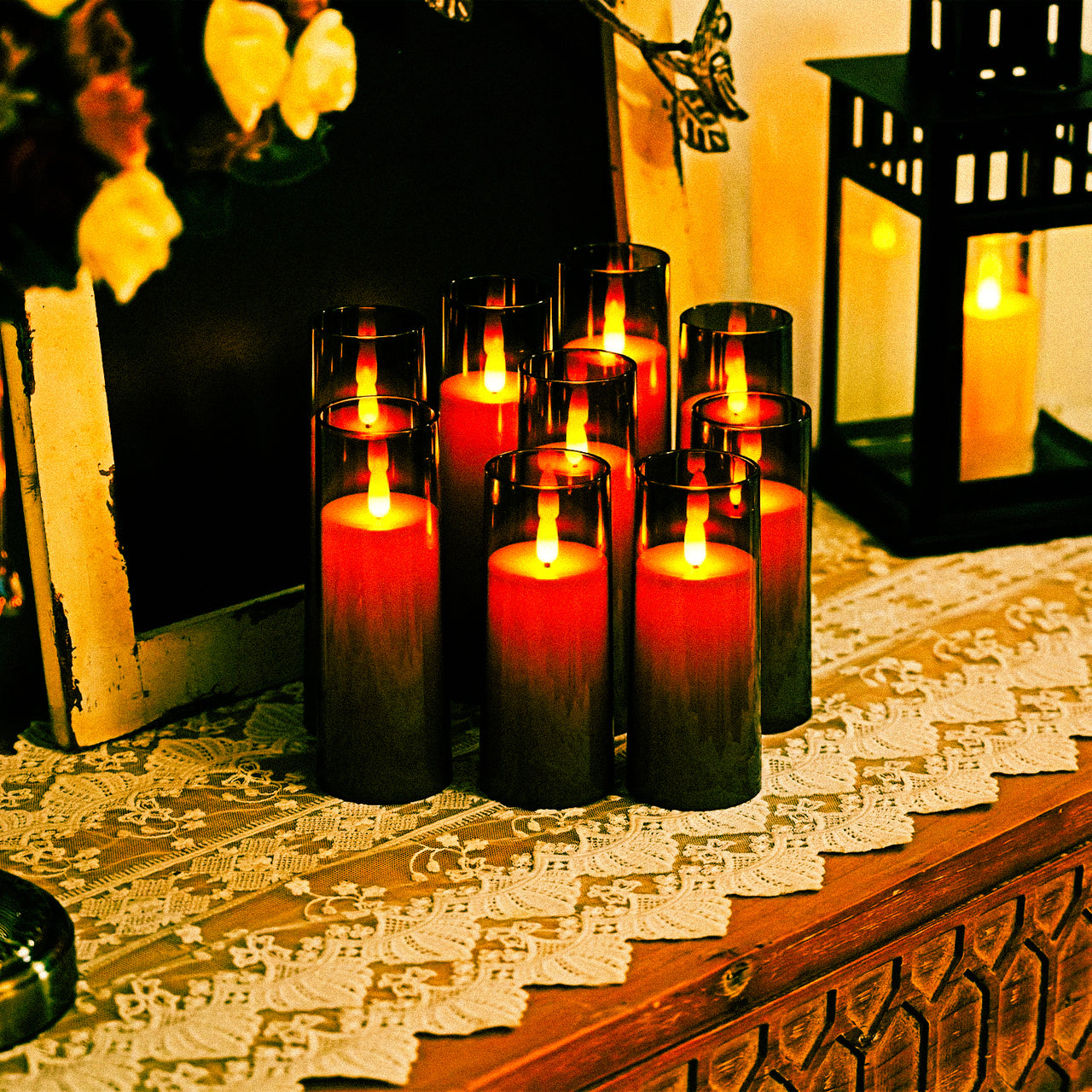 Aino Set of 9 Flameless Candles