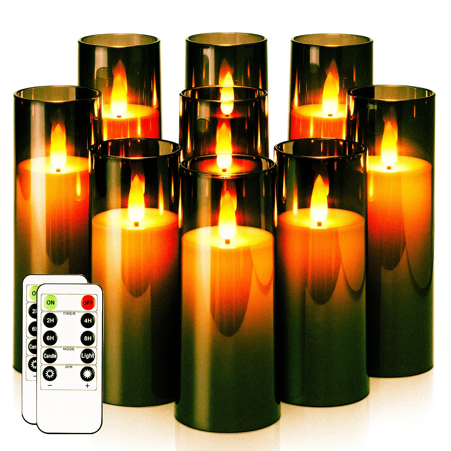 Aino Set of 9 Flameless Candles