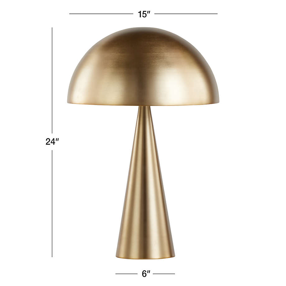 Freja Brass Mushroom Table Lamp