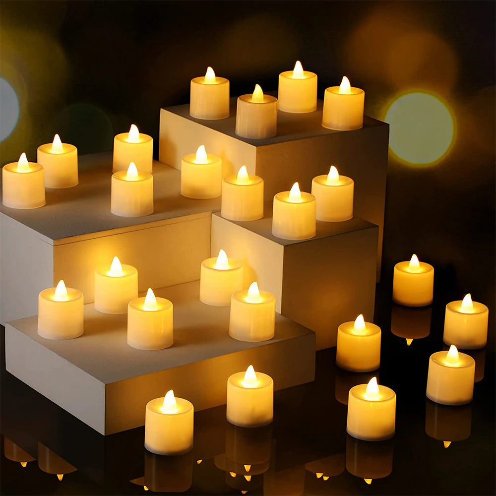 Flameless LED Heart-Shaped Candles