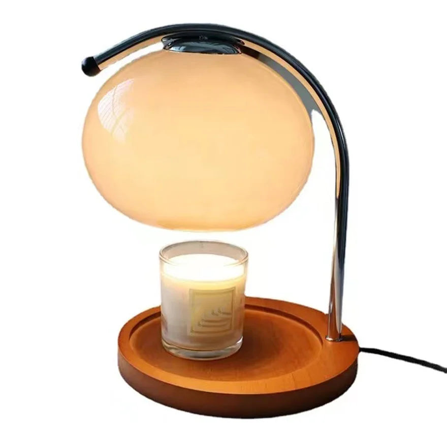 Vintage Glass Desk Lamp Candle