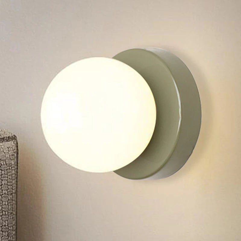 Kanako Nordic Orb Wall Sconce - Minimalist LED Glass Wall Lamp