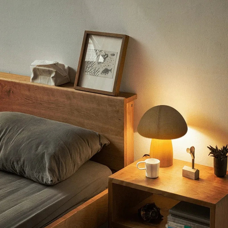 Chihiro Wooden Mushroom Table Lamp