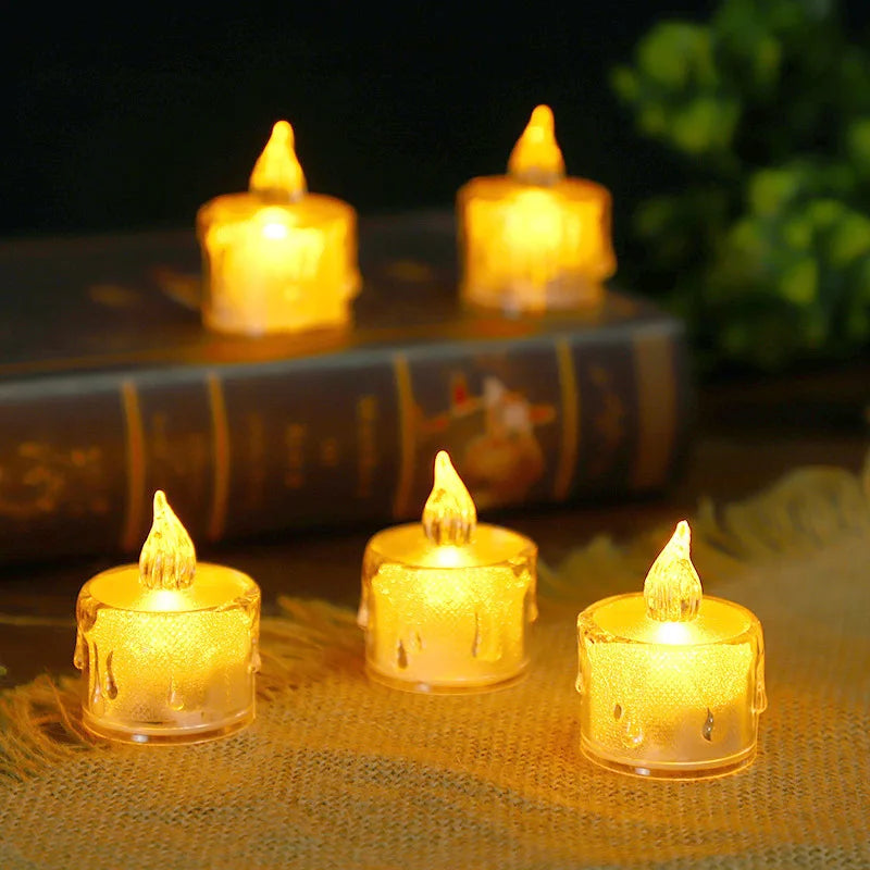 Flameless LED Heart-Shaped Candles