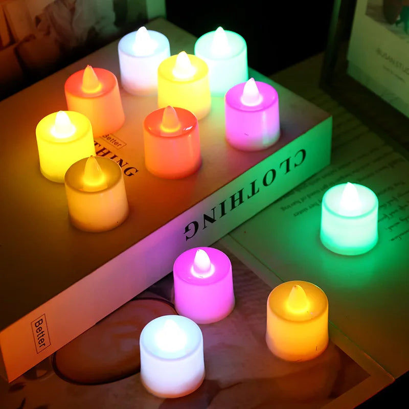 Flameless LED Heart-Shaped Candles