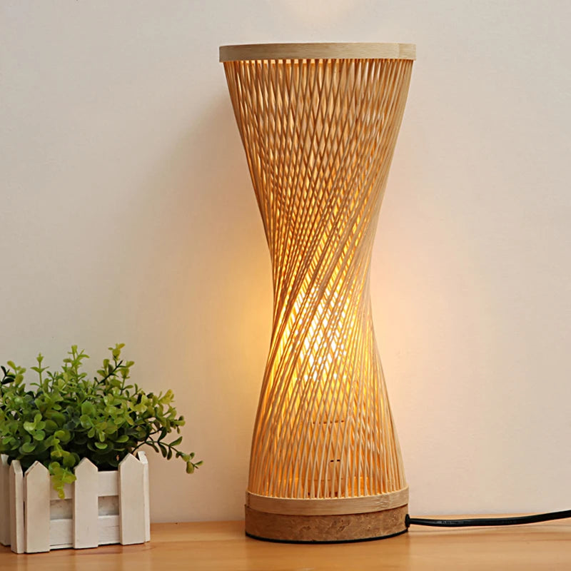 Kigumi Hand-Knitted Bamboo Table Lamp