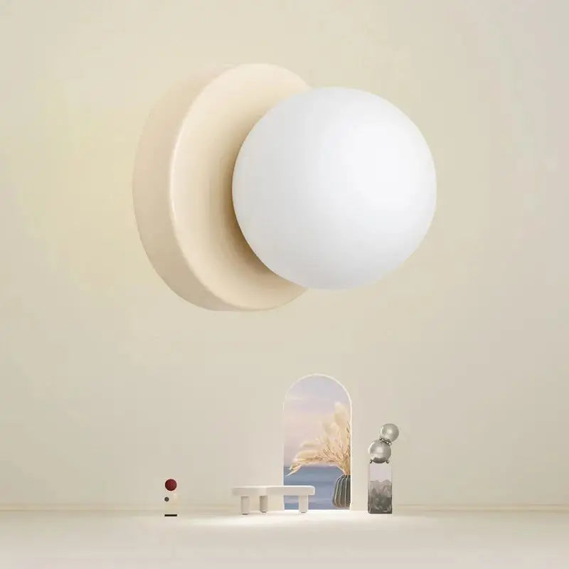 Kanako Nordic Orb Wall Sconce - Minimalist LED Glass Wall Lamp