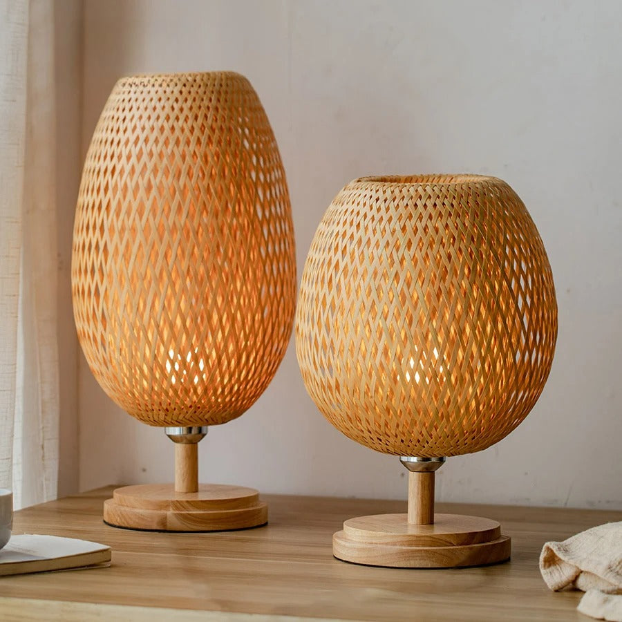 Handmade Bamboo Weaving Table Lamp