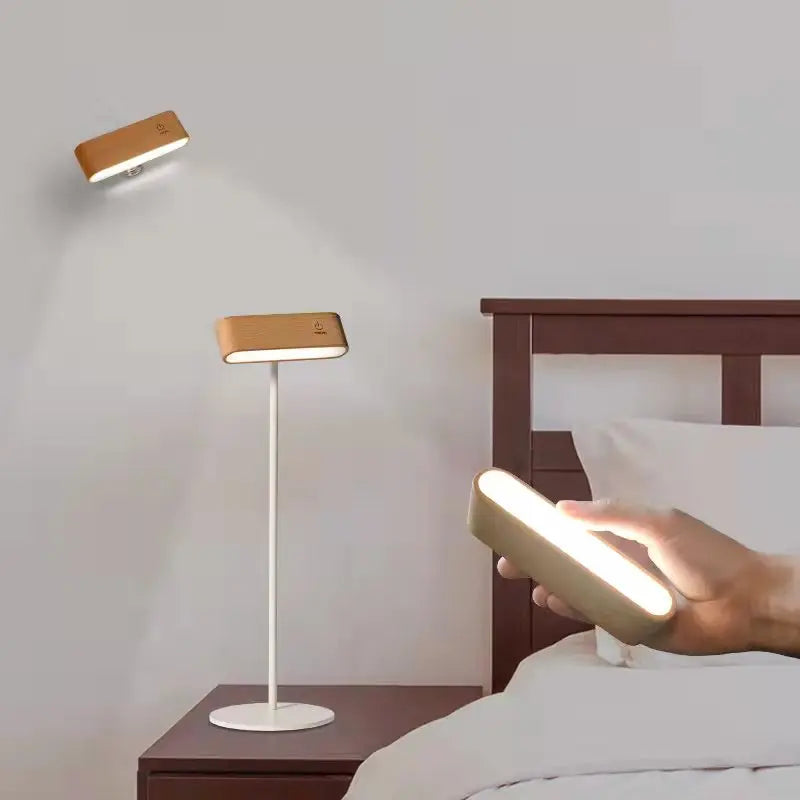 Magnetic Wooden 360° Portable Lamp