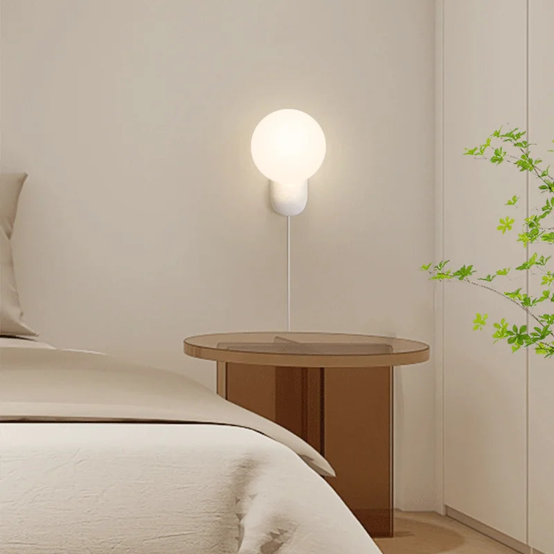 Hachiro Cream Minimalist LED Wall Sconce Lamp