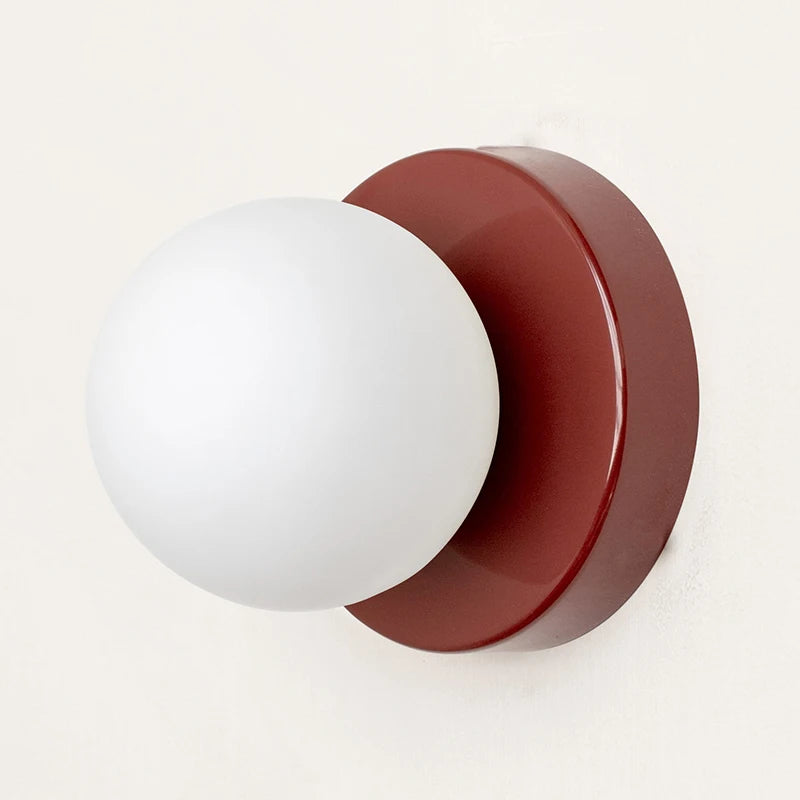 Kanako Nordic Orb Wall Sconce - Minimalist LED Glass Wall Lamp