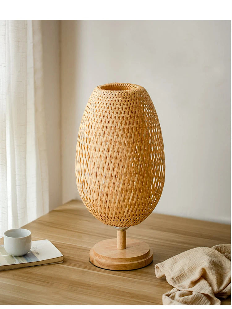 Handmade Bamboo Weaving Table Lamp